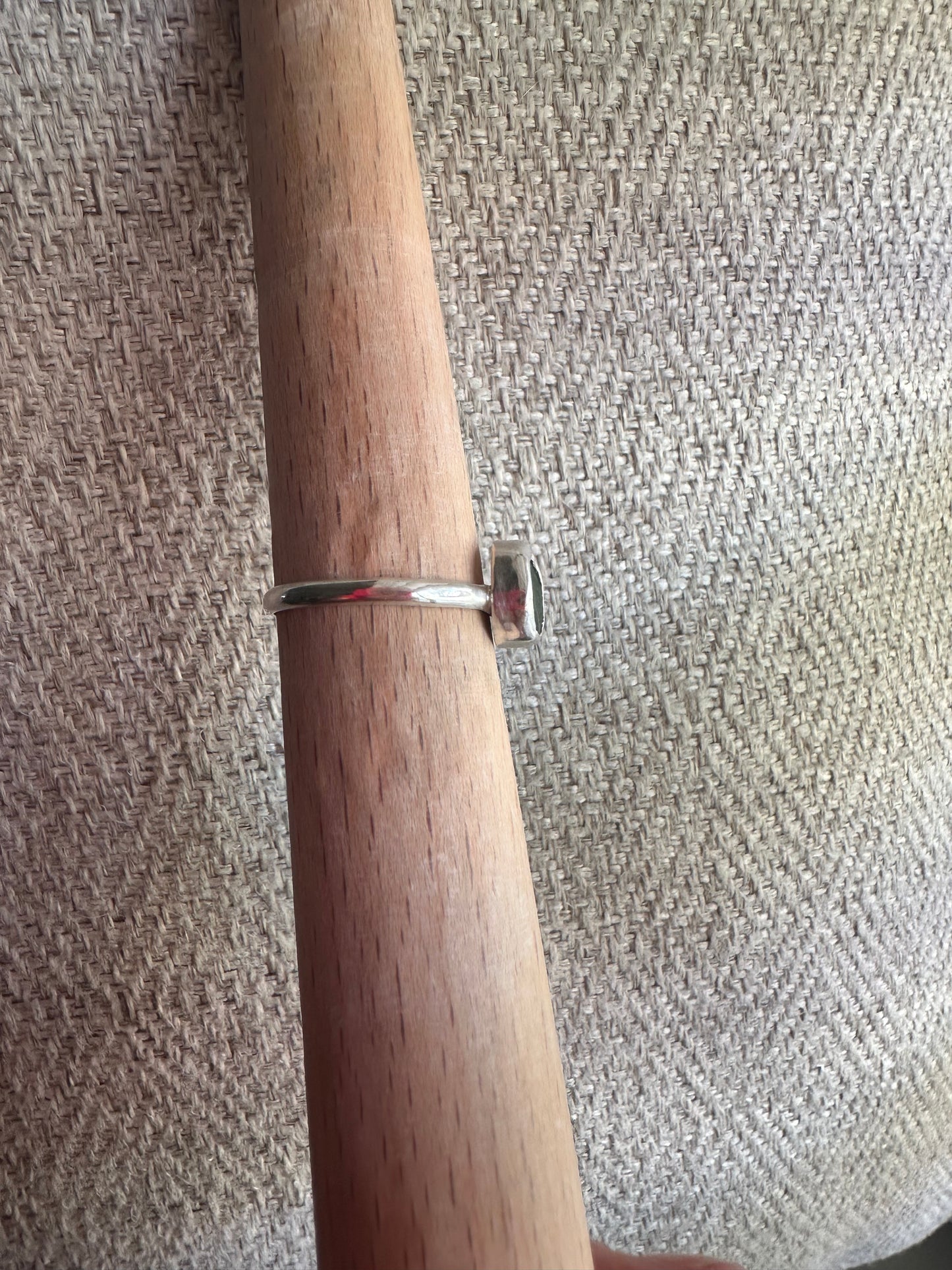 Dark Green Sea Glass Ring