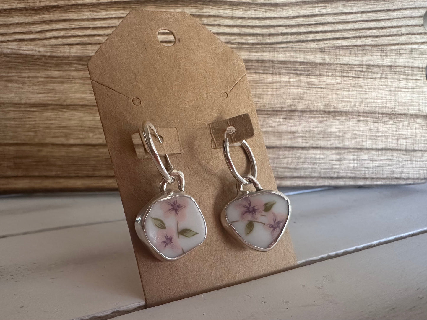 Spring vintage china earring