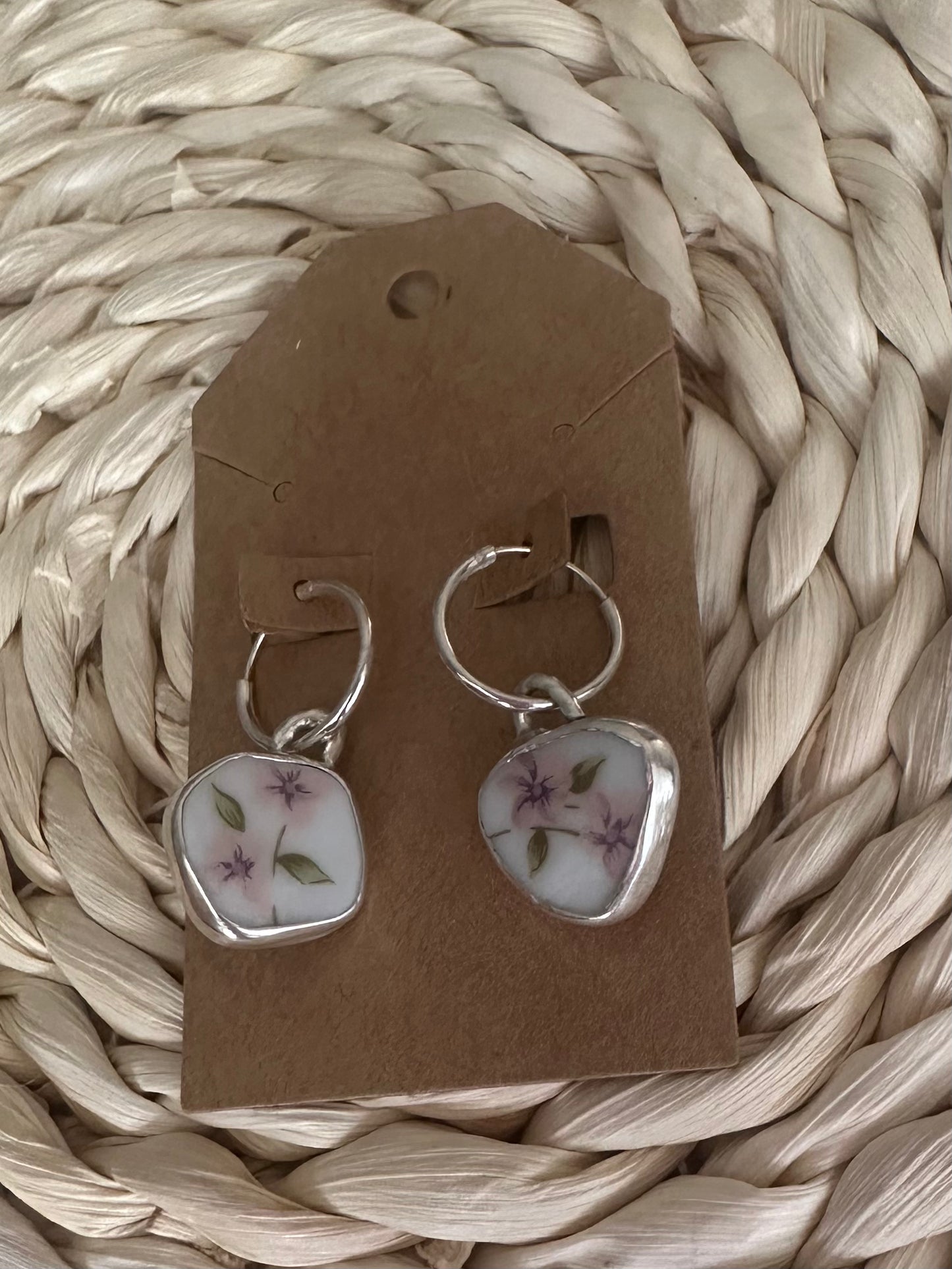 Spring vintage china earring
